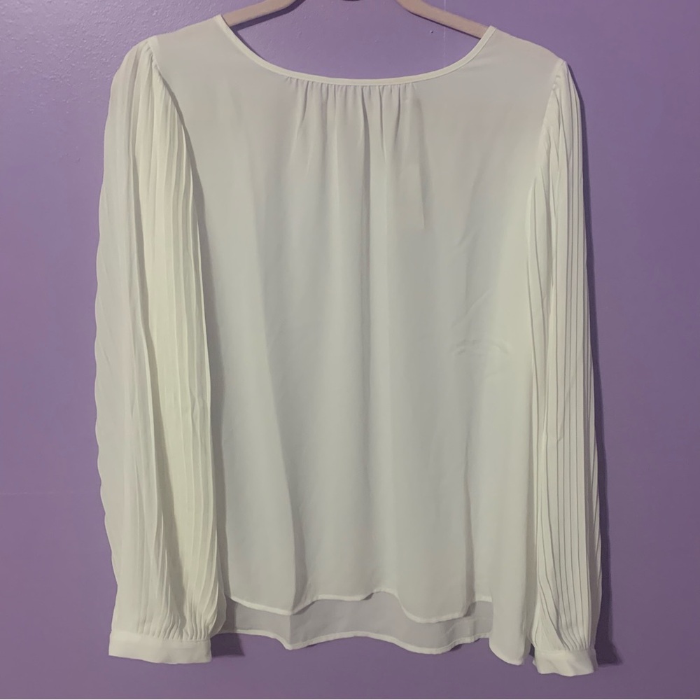 NWT J. Crew Pleated Long Sleeve Blouse